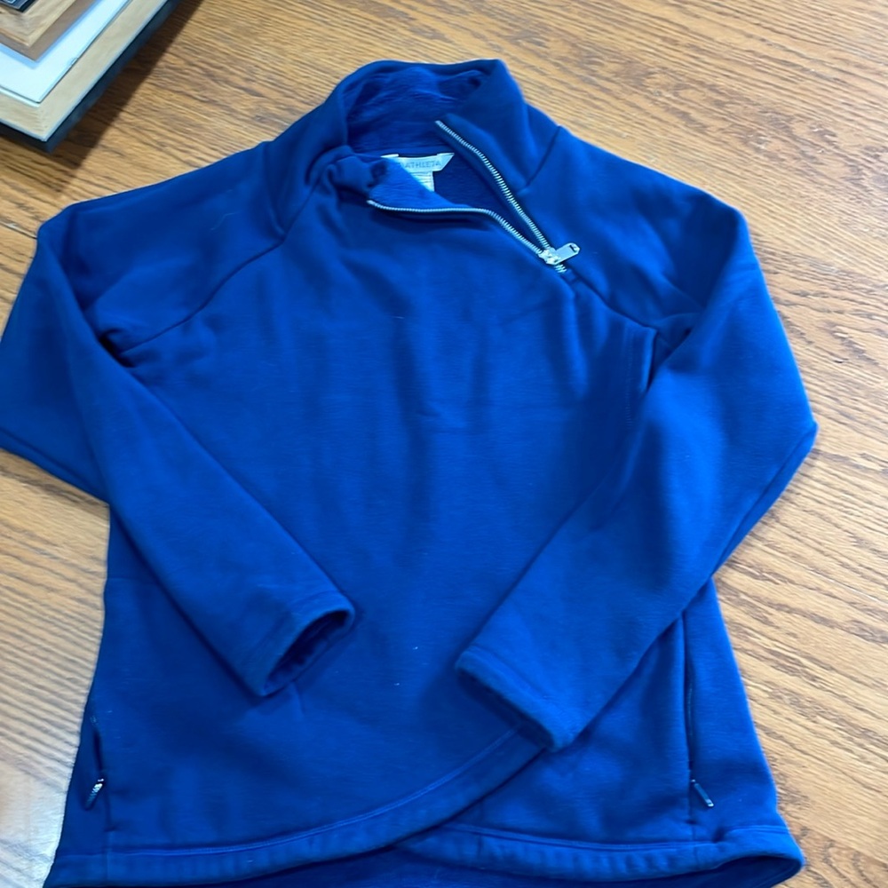 Navy Athleta Cozy Karma Sweatshirt xs nwot